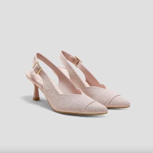 Vivaia Pointed-Toe Slingback Heels (Addison) — Rose Gold, 7.5 - Picture 1 of 11